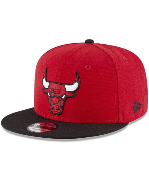 Men's Red, Black Chicago Bulls 2-Tone 9FIFTY Adjustable Snapback Hat