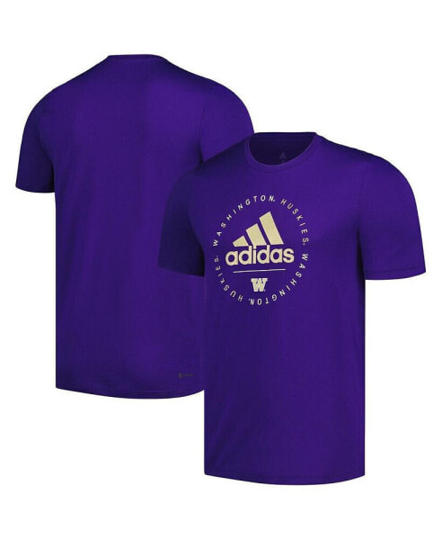 Men's Purple Washington Huskies Stripe Up AEROREADY Pregame T-shirt