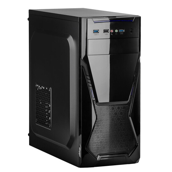 Akyga AK13BK - Micro Tower - PC - Acrylonitrile butadiene styrene (ABS) - Galvanized steel - Black - ATX - Flex-ATX - micro ATX - Mini-ITX - Home/Office