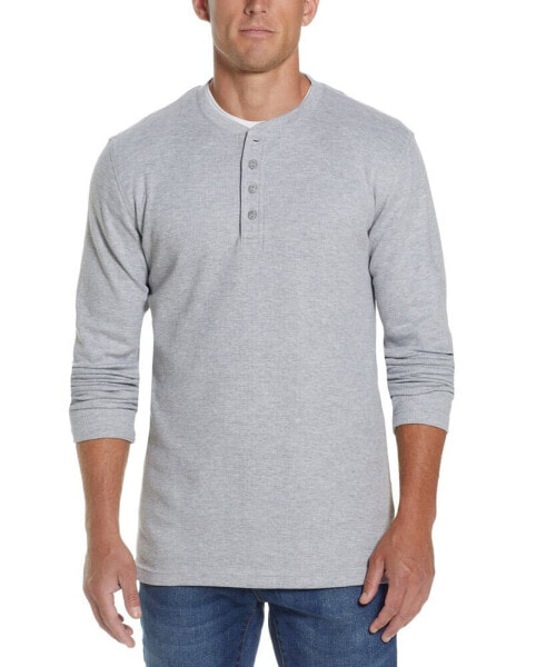 Men's Long Sleeved Waffle Henley T-shirt