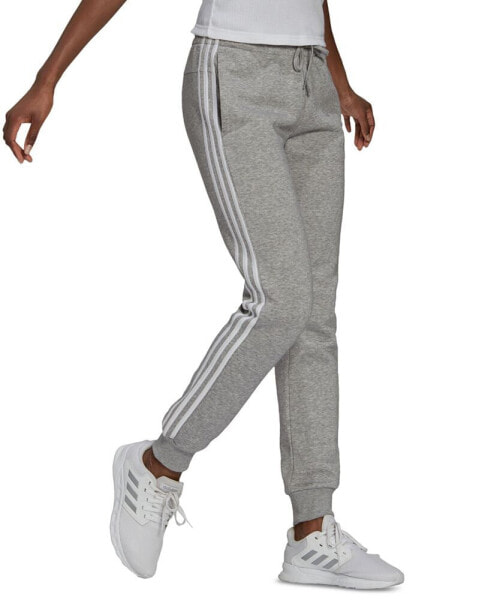 Спортивный женский брюки adidas 3-Stripe Cotton Fleece Sweatpant Jogger