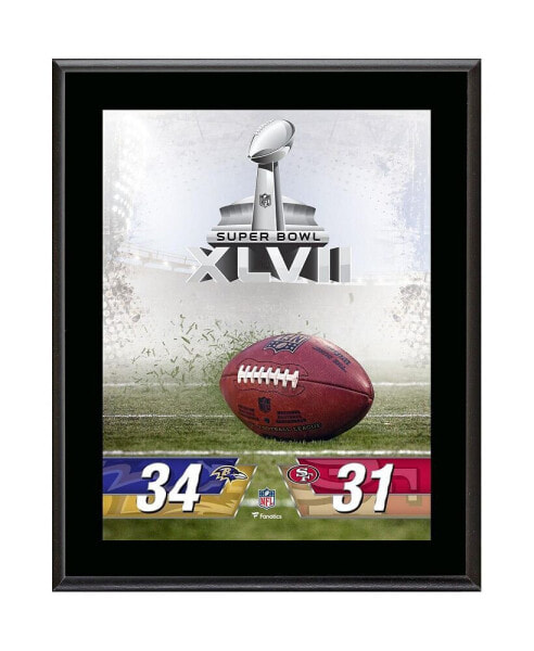 Baltimore Ravens vs. San Francisco 49ers Super Bowl XLVII 10.5" x 13" Sublimated Plaque