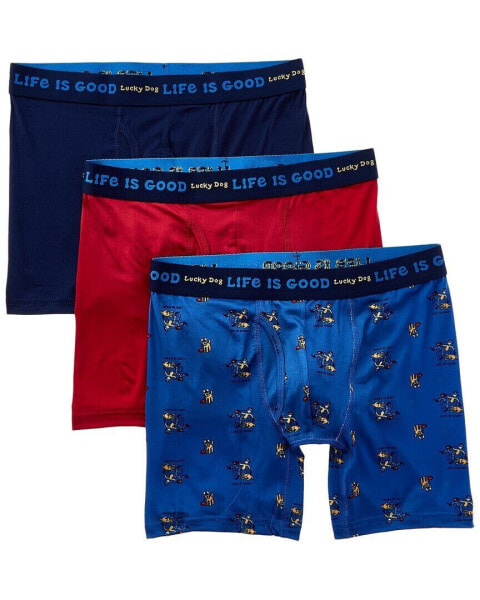 Life Is Good® 3Pk Super Soft Boxer Brief Men's S