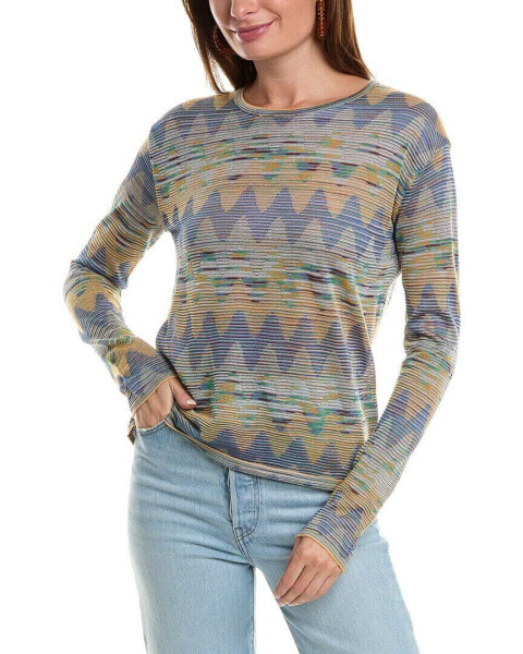 M Missoni Wool-Blend Top Women's Blue L