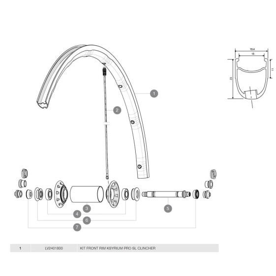 MAVIC Ksyrium Pro SL C Front Rim