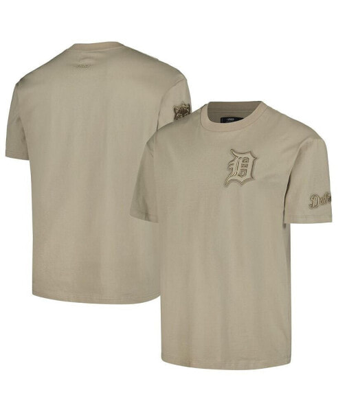 Men's Tan Detroit Tigers Neutral Drop Shoulder T-shirt