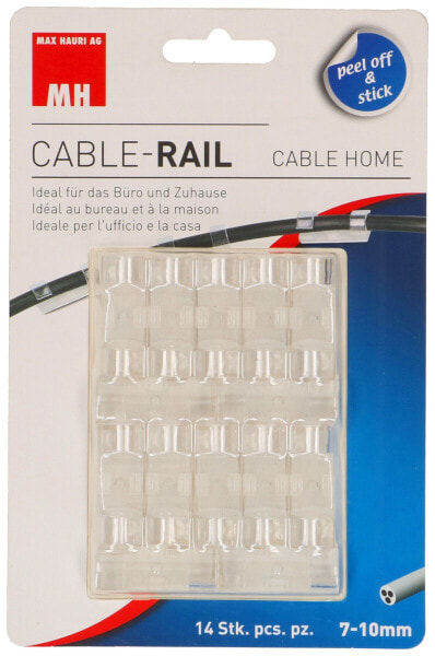 Max Hauri AG Cable Home 164657, Cable clip, Universal, Plastic, Transparent