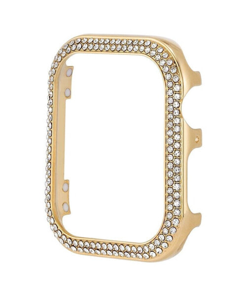 Women's Gold-Tone Alloy Bumper with Clear Crystals Compatible with Apple Watch 45mm