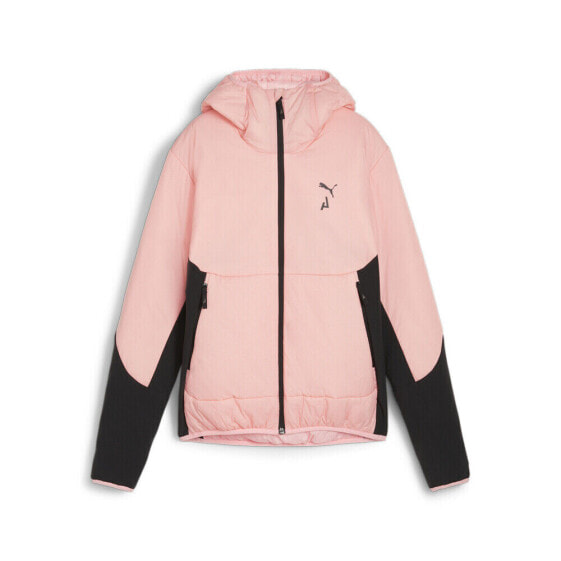 Puma Seasons Hybrid Primaloft Full Zip Jacket Womens Pink Casual Athletic Outerw