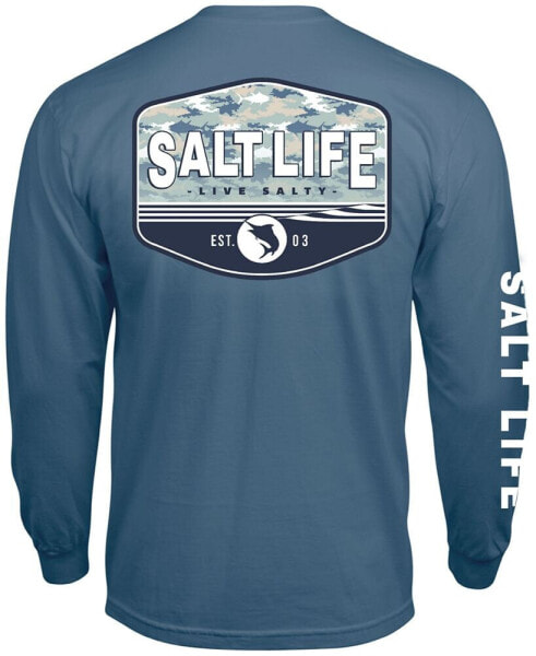 Men's Aquatic Journey Fade Graphic Long-Sleeve T-Shirt