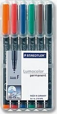 Staedtler STAEDTLER Folienstift Lumocolor F perm 6St