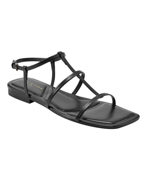 Women's Marris Square Toe Strappy Flat Sandals