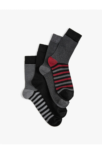 Носки Koton Striped 4-Pack Socks Multi-Colored