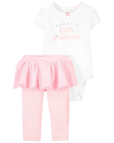 Костюм для малышей Carter's Набор боди и панталон Tutu Daddy's Princess Baby 2-Piece