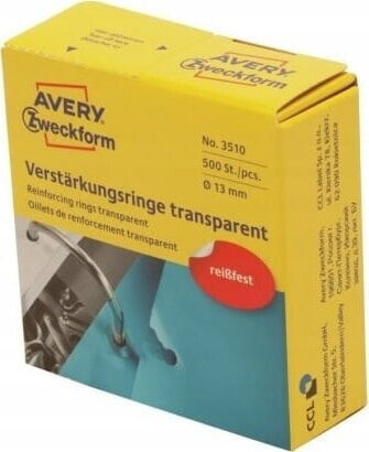 AVERY Avery Zweckform 3510, Binding clip, Transparent, Polypropylene (PP), 1.3 cm