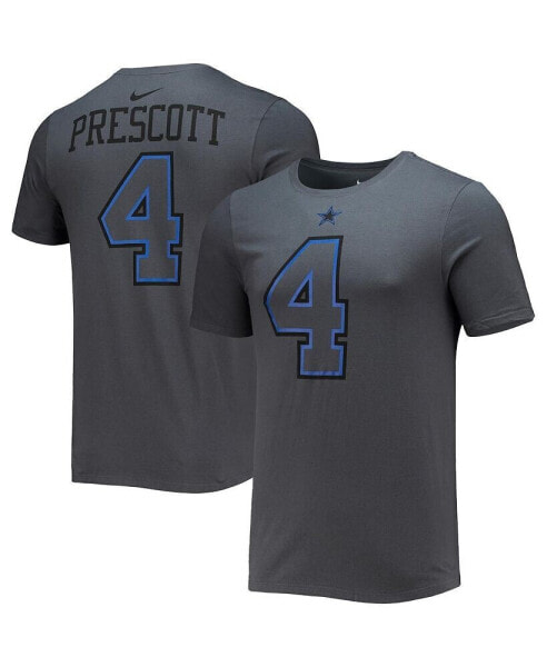 Men's Dak Prescott Black Dallas Cowboys Player Name and Number T-shirt