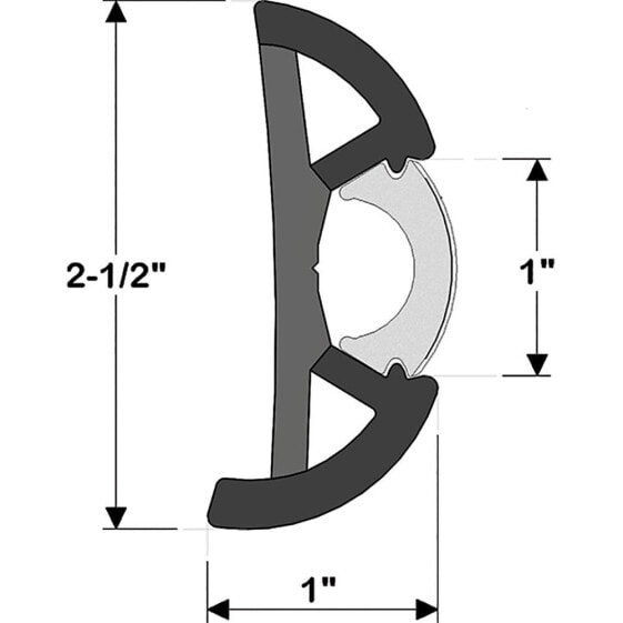 TACO METALS Rub Rail Flex 236-V119960BBK602 60´