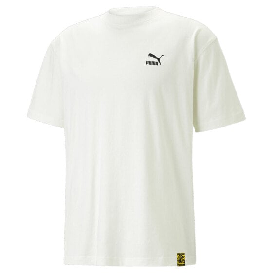 Puma Staple X Graphic Crew Neck Short Sleeve T-Shirt Mens White Casual Tops 5398