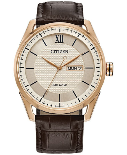 Часы Citizen Eco-Drive Brown Leather 42mm