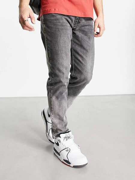 Levi's 502 tapered fit jeans in dipped grey wash