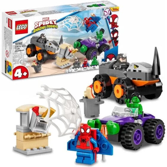 Конструктор пластиковый Lego Схватка халка и носорога на грузовиках (10782)