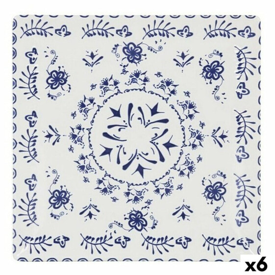 Плоская тарелка La Mediterránea Blur Фарфор 24 x 24 x 2 cm (6 штук) (24 x 24 x 2 cm)