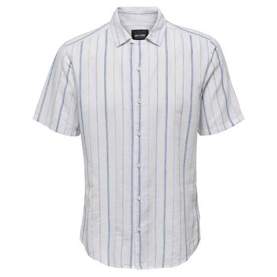 ONLY & SONS Caiden Stripe Resort Short Sleeve Shirt