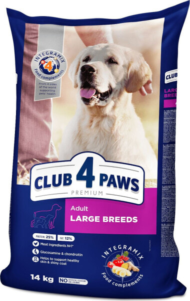 Kormotech Club 4 Paws dla Dorosłych Psów Dużych Ras 14 kg