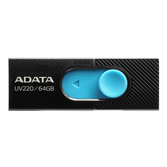 USВ-флешь память Adata UV220 Черный/Синий 64 Гб