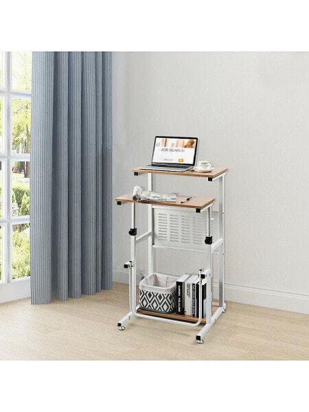 Height Adjustable Stand Up Desk Computer Workstation