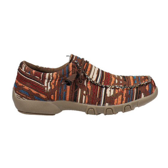 Roper Chillin Aztec Moccasins Womens Brown, Multi Flats Casual 09-021-1791-2699