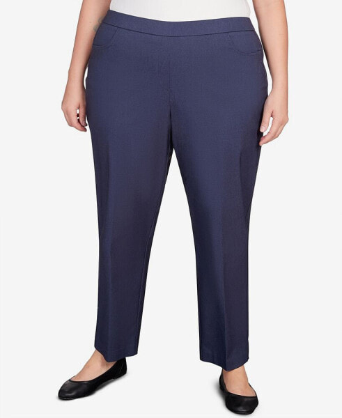 Plus Size A Fresh Start Dark Denim Pull On Average Length Pants