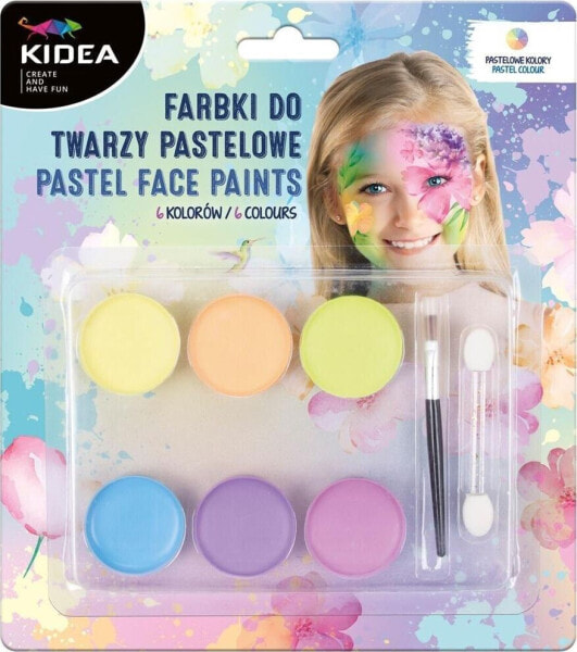 Derform Farbki do twarzy pastelowe 6 kolorów KIDEA