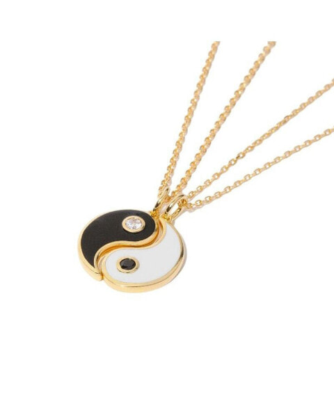 Sterling Silver Yin Yang BFF Pendant Necklaces