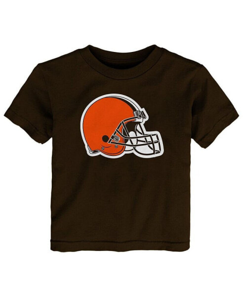 Toddler Boys and Girls Brown Cleveland Browns Primary Logo T-shirt