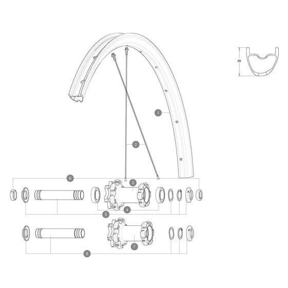 MAVIC Crossmax Pro Carbon 19 Front Rim kit