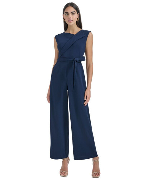 Women's Sleeveless Straight-Leg Jumpsuit