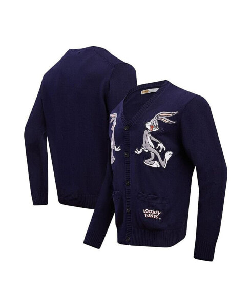 Men's Navy Looney Tunes Bugs Back to Back Cardigan