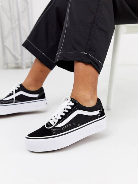 Vans Old Skool Platform trainers in black