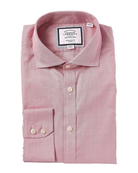 Charles Tyrwhitt Non-Iron Twill Micro Check Shirt Men's