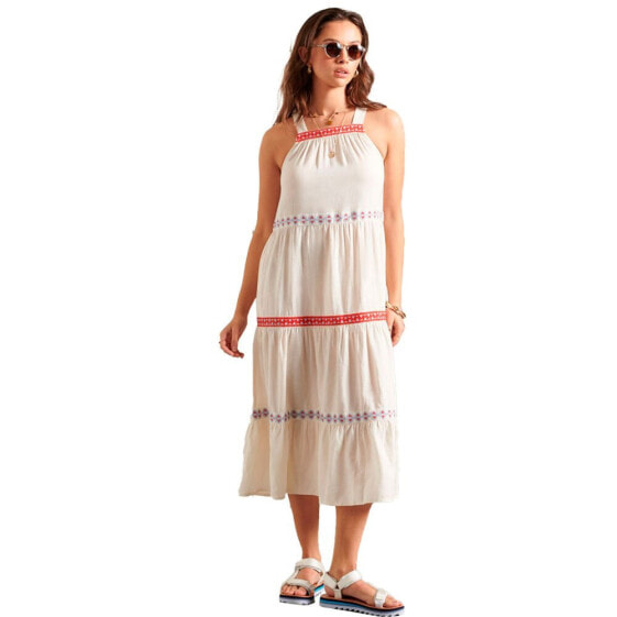 SUPERDRY Sleeveless Embroidered Dress