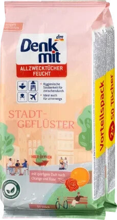 Feuchte Allzwecktücher Stadtgeflüster 2x50St, 100 St