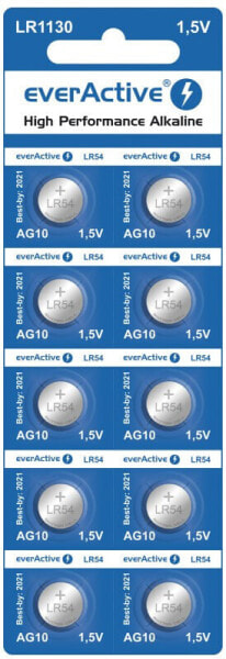 Батарейки щелочные EverActive LR1130, LR54 (10 штук)