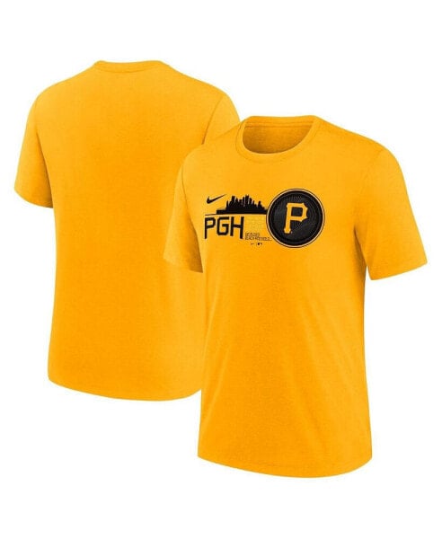 Men's Gold Pittsburgh Pirates 2023 City Connect Tri-Blend T-shirt