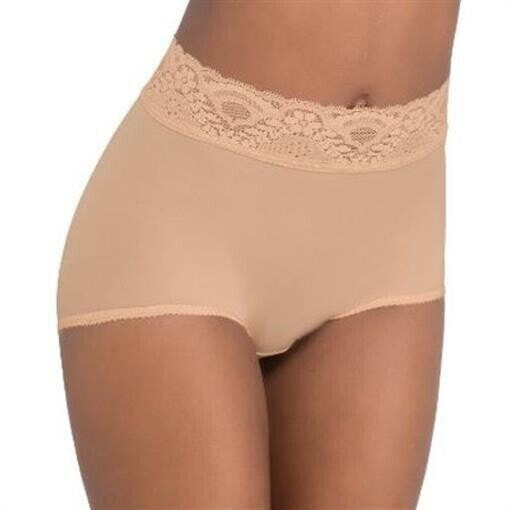 Bali 261918 Women's Lacy Skamp Brief Underwear Nude Size Small