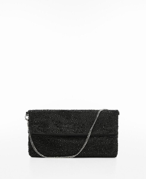 Women's Crystals Detail Chain Bag