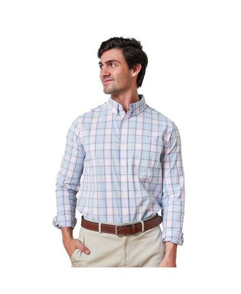 Mens' Organic Long Sleeve Stretch Poplin Button Down Shirt
