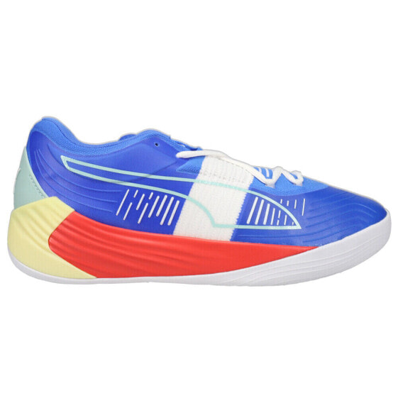 Puma Fusion Nitro Basketball Mens Blue Sneakers Athletic Shoes 195514-02