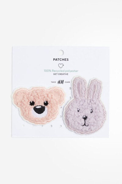 2-pack Animal-shaped Fleece Repair Patches