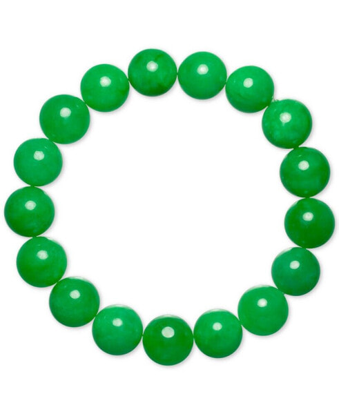 Браслет Macy's Green Jade 12mm Stretch Bracelet